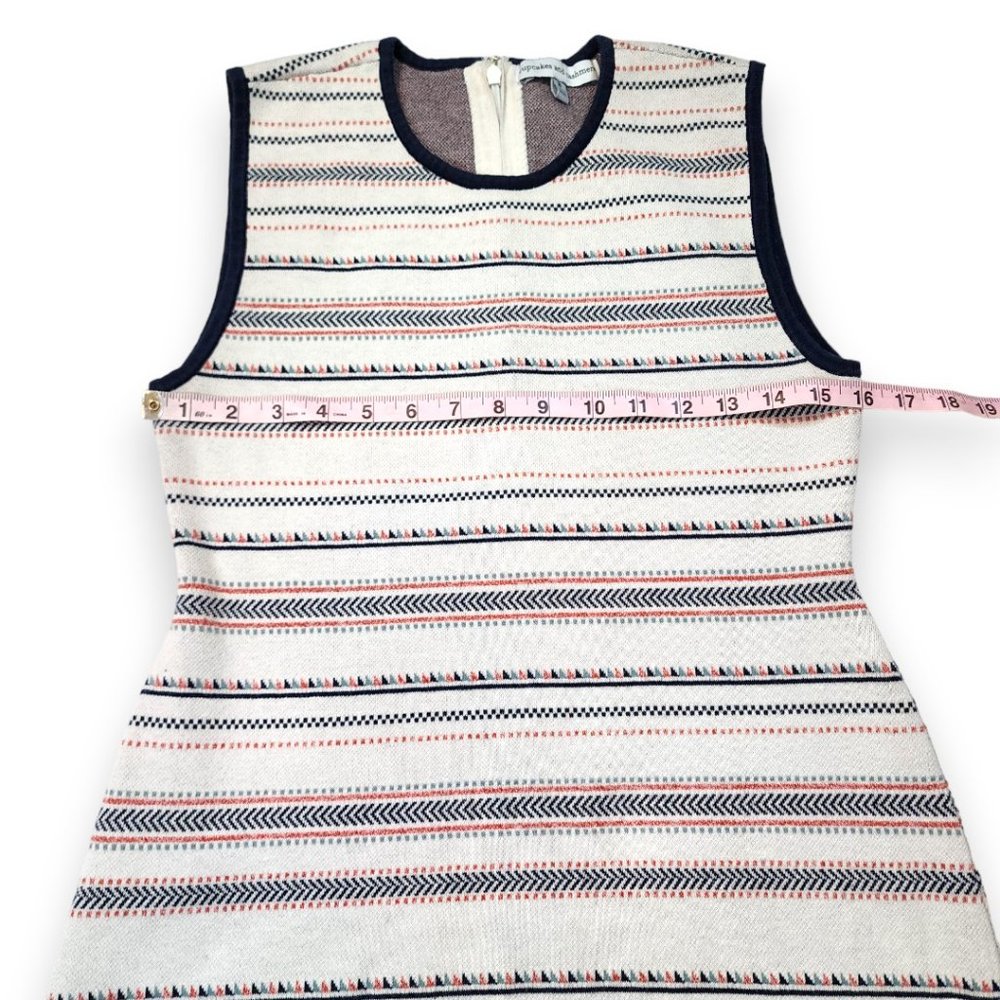Cupcakes & Cashmere Cream Striped Knit Sleeveless Sweater Dress Size 8 - Picture 9 of 16